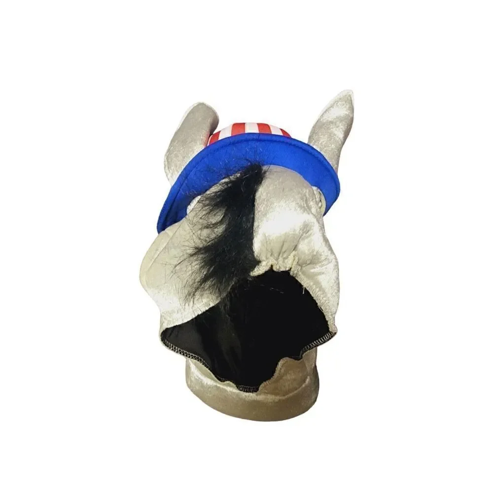 Costumes USA Patriotic Donkey Hat Democrats Foam Plush American Flag Election